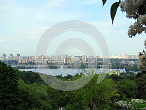 Views of Kiev from botanical garden