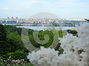 Views of Kiev from botanical garden