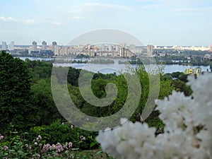 Views of Kiev from botanical garden