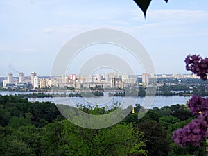 Views of Kiev from botanical garden