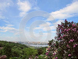 Views of Kiev from botanical garden