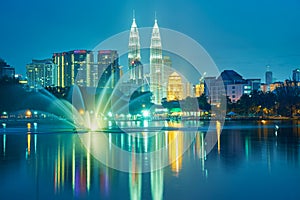 Views of Kuala Lumpur at Lake Titiwangsa