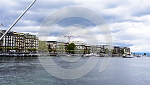 Views of leman lake in Geneva,