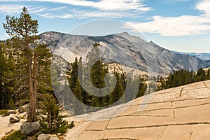 Views from Olmsted Point of the natural environment of Yosemite National Park, California, USA