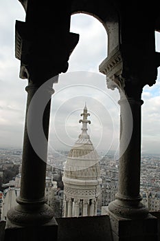 Views of paris from the top of a city landmark building photo