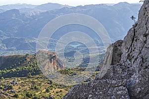 Views from the Partagat chasms of the Guadalest reservoir photo