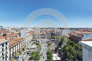 Views of the Plaza de Santa Ana in Madrid