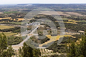 Aerial views from above from the Monastery of the Templars in Spain photo