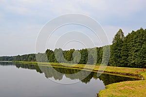 Views of pond from artificial Lyadsky lakes