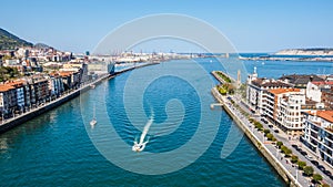 Views of Portugalete from the Puente Colgante or Puente de Bizkaia photo