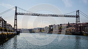 Views of Portugalete from the Puente Colgante or Puente de Bizkaia photo