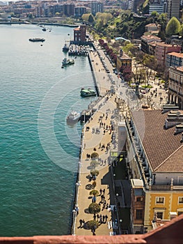 Views of Portugalete from the Puente Colgante or Puente de Bizkaia photo