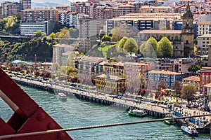 Views of Portugalete from the Puente Colgante or Puente de Bizkaia