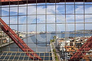 Views of Portugalete from the top of the Vizcaya Bridge photo