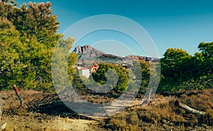 views of Puig Campana from the mayadeta Villajoyosa Spain photo