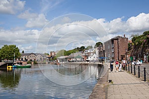Views of the Quay by the River Exe in Exeter, Devon in the UK