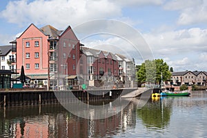 Views of the Quay by the River Exe in Exeter, Devon in the UK