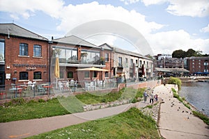 Views of the Quay by the River Exe in Exeter, Devon in the UK