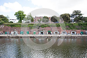 Views of the Quay by the River Exe in Exeter, Devon in the UK