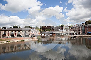 Views of the Quay by the River Exe in Exeter, Devon in the UK