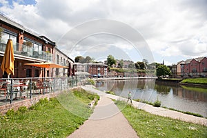 Views of the Quay by the River Exe in Exeter, Devon in the UK