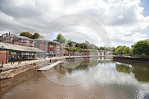 Views of the Quay by the River Exe in Exeter, Devon in the UK