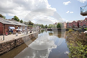Views of the Quay by the River Exe in Exeter, Devon in the UK