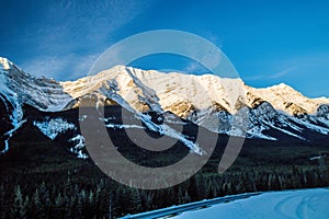 Views from the roadside during a drive through the park. Peter Lougheed Provincial Park