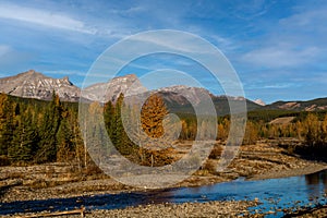 Views from the roadside during a drive through the park. Peter Lougheed Provincial Park