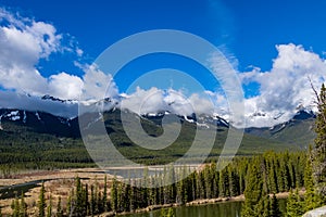 Views of the Rockies from the Bow Valley Parkway. Banff National Park Alberta Canada photo