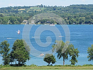 Views of Skaneateles Lake in central New York State, a recreational paradise.