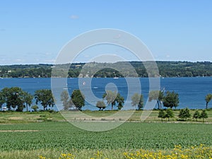 Views of Skaneateles Lake in central New York State, a recreational paradise.