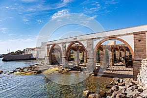 Views of the small town of Portoscuso on Sardinia island