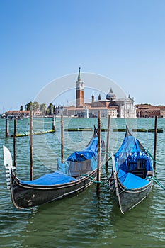 Views of streets and canals in Venice Italy