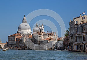 Views of streets and canals in Venice Italy