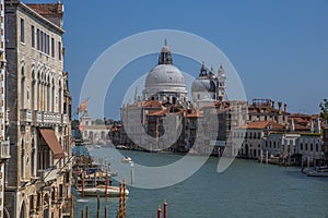 Views of streets and canals in Venice Italy