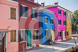 Views of streets and canals in Venice Italy