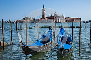 Views of streets and canals in Venice Italy