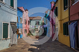 Views of streets and canals in Venice Italy