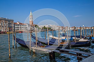Views of streets and canals in Venice Italy