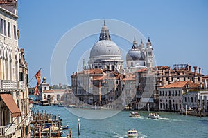 Views of streets and canals in Venice Italy