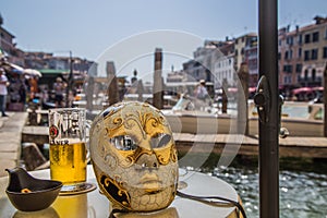 Views of streets and canals in Venice Italy