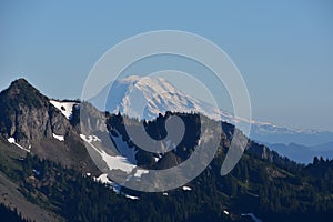 Views From Sunrise: Mount Adams, Mount Rainier National Park, Cascade Mountains, Pacific Northwest, Washington State