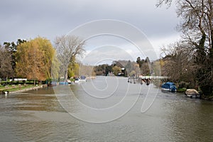 Views of The Thames at Goring in Oxfordshire in the UK