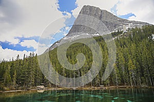 Views of Three Sisters and Grassi Lakes in Canmore Alberta