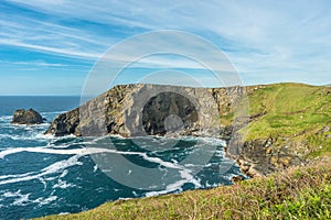 Views from Tintagel towards Bossiney Haven