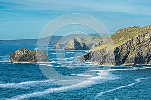 Views from Tintagel towards Bossiney Haven