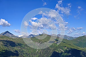 Views from the top of Stubnerkogel mountain landscape Bad Gastein