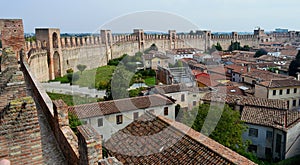 Views of the town and the city walls of Cittadella, Italy 3