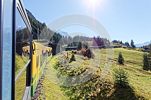 Views from train heading for Kleine Scheidegg